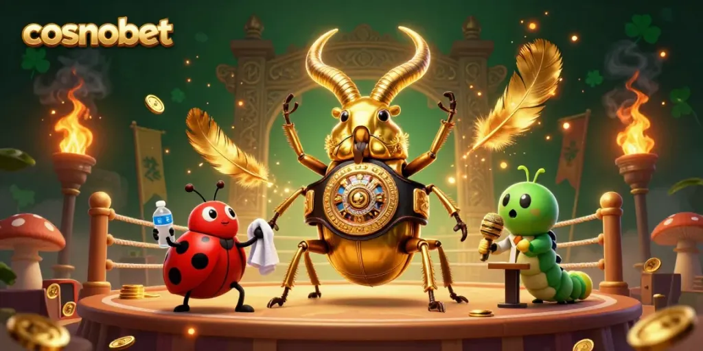 Experience exciting gameplay with cosmobet's vibrant characters in a dynamic casino scene.