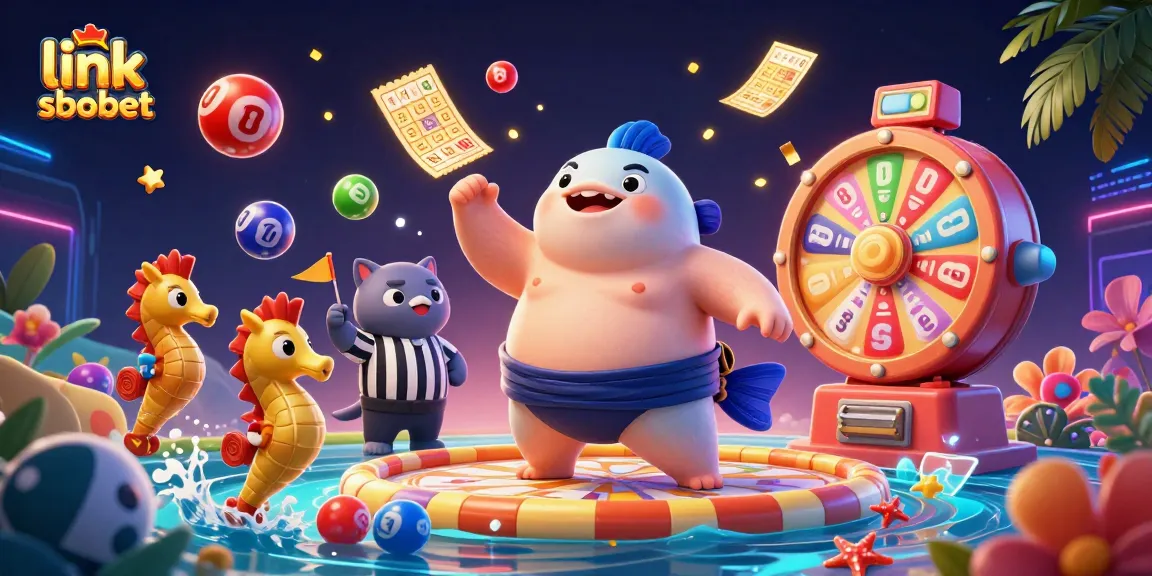 Engage with thrilling games at link sbobet, featuring a lively underwater casino scene with vibrant visuals.