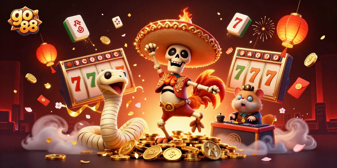 Engage with exciting go 88 slot reels while enjoying a festive victory scene.