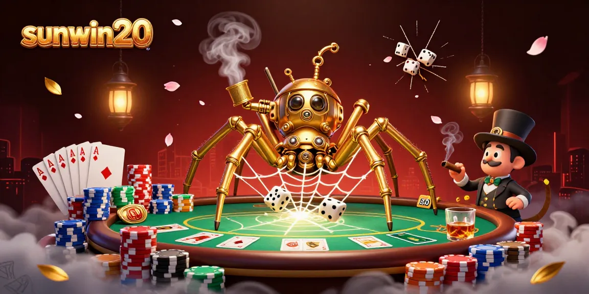 Play and win big with sunwin20 in this captivating steampunk casino scene.